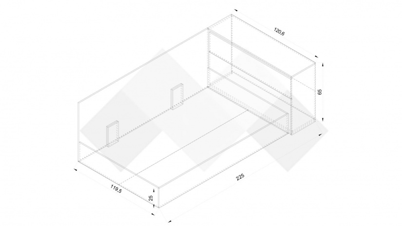 Приста с ракла 120/190 Арго с включен матрак Бонел 120/190 бял фладер - изглед 3