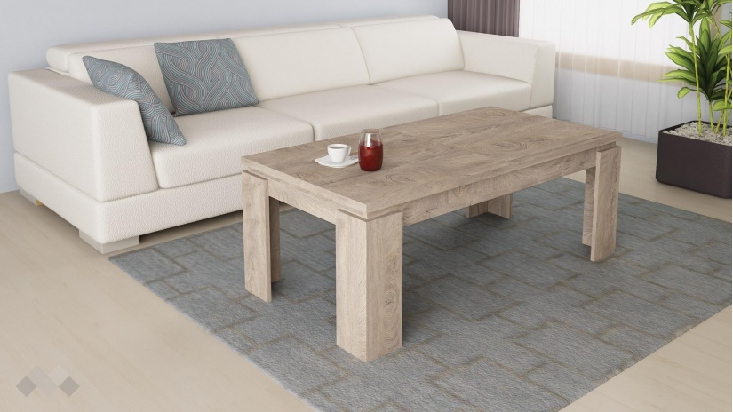 Холна маса Катрин разтегателни дъб суров - изглед 1 - МебелМаг Холна маса Катрин разтегателни дъб суров - изглед 1