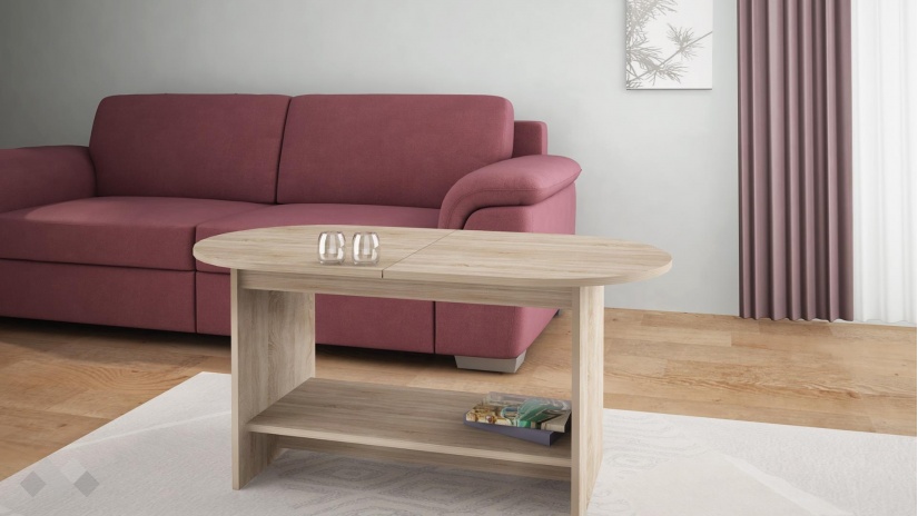 Холна маса Матилда разтегателни дъб сонома - изглед 1 - МебелМаг Холна маса Матилда разтегателни дъб сонома - изглед 1