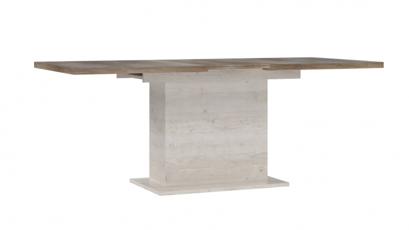 Трапезна маса Дурас разтегателни античен дъб с бял бор - изглед 6 - МебелМаг Трапезна маса Дурас разтегателни античен дъб с бял бор - изглед 6