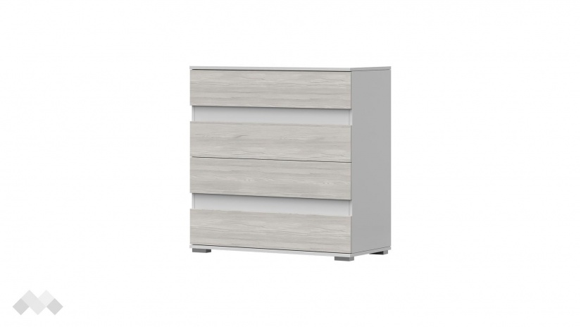 Спален комплект Хелиос дъб стокхолм със сиво и бяло гладко - изглед 5