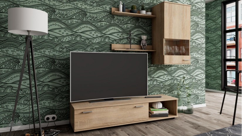 Секция Марла модулни дъб сонома - изглед 1 - МебелМаг Секция Марла модулни дъб сонома - изглед 1