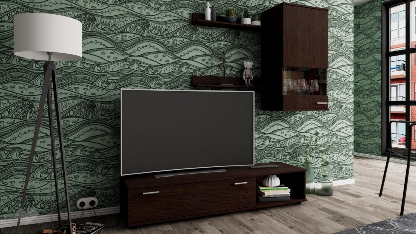 Секция Марла модулни венге - изглед 1 - МебелМаг Секция Марла модулни венге - изглед 1