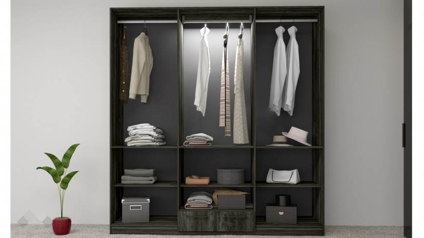 Гардероб Лондон шесткрилни дъб герано с кашмир - изглед 3 - МебелМаг Гардероб Лондон шесткрилни дъб герано с кашмир - изглед 3