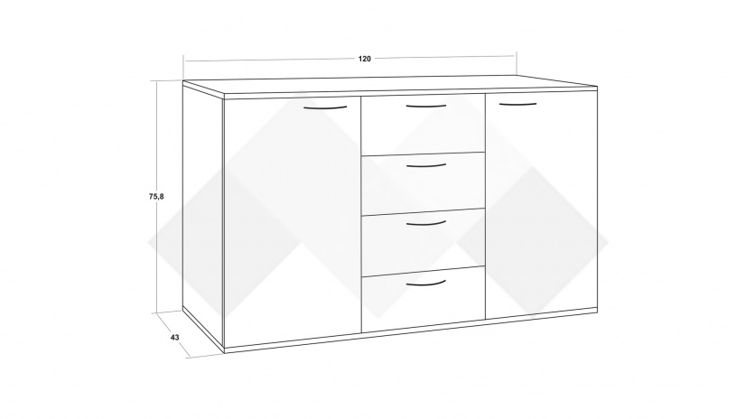 Скрин №1 дъб антик - изглед 2