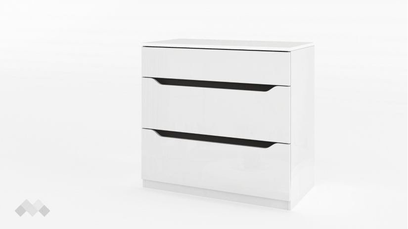 Скрин Аляска бяло гланц с графит - изглед 1