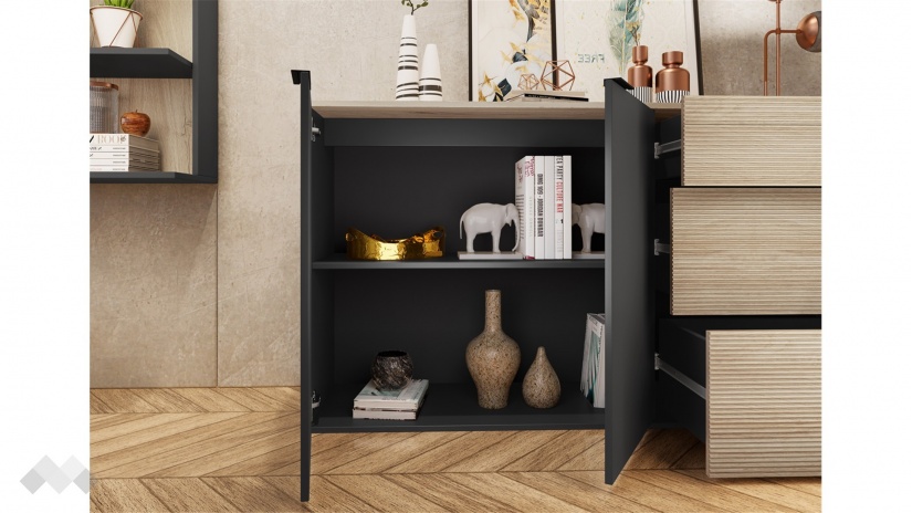 Скрин Амрен сонома арвен с графит и сонома - изглед 2