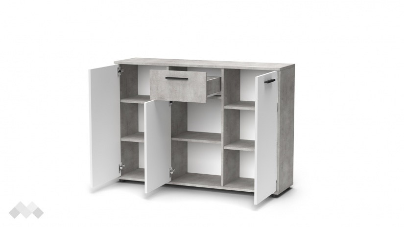 Скрин Делта светъл бетон с бяло - изглед 4