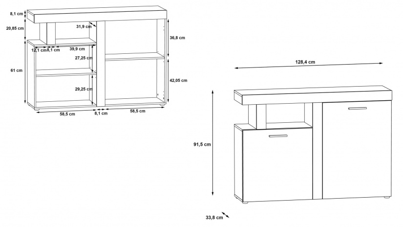 Скрин Джуледа сив скандинавски дъб с бяло - изглед 5