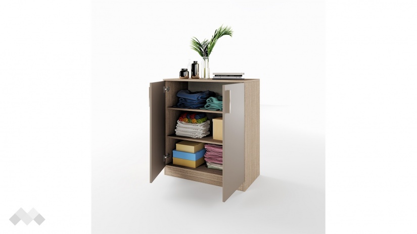 Скрин Едисън мока с лате - изглед 3 - МебелМаг Скрин Едисън мока с лате - изглед 3