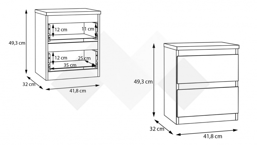Скрин Едмор бял - изглед 6 - МебелМаг Скрин Едмор бял - изглед 6