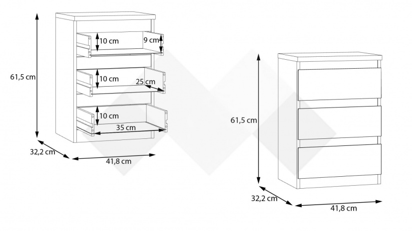Скрин Едмор бял - изглед 6 - МебелМаг Скрин Едмор бял - изглед 6