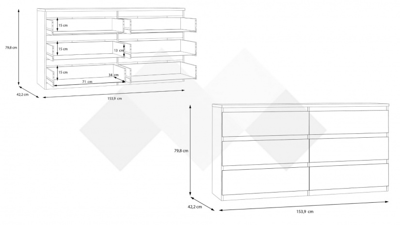 Скрин Едмор бял - изглед 6 - МебелМаг Скрин Едмор бял - изглед 6