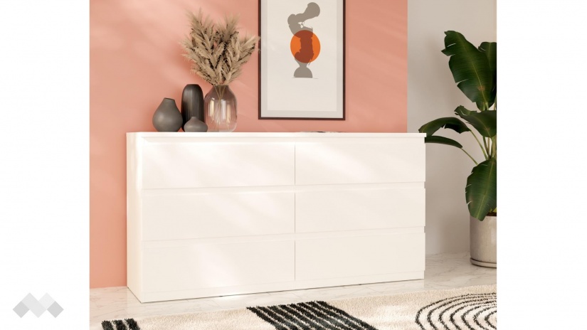 Скрин Едмор бял - изглед 1 - МебелМаг Скрин Едмор бял - изглед 1