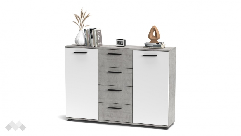 Скрин Гама светъл бетон с бяло - изглед 5