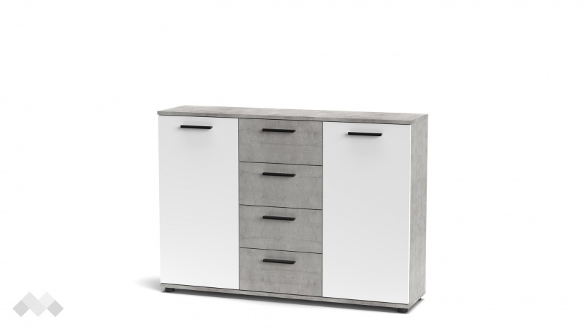 Скрин Гама светъл бетон с бяло - изглед 3