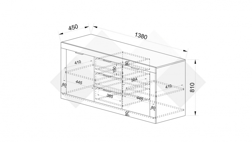 Скрин Клео сонома арвен с бял гланц - изглед 3