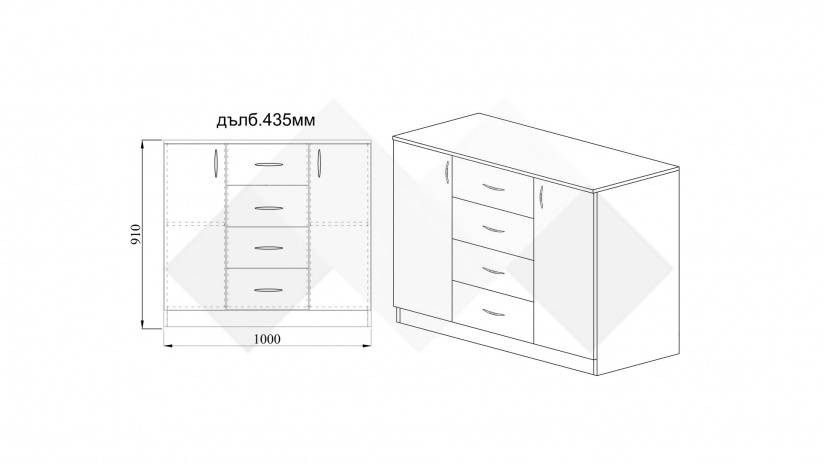 Скрин Колинс сонома арвен с бял гланц - изглед 3