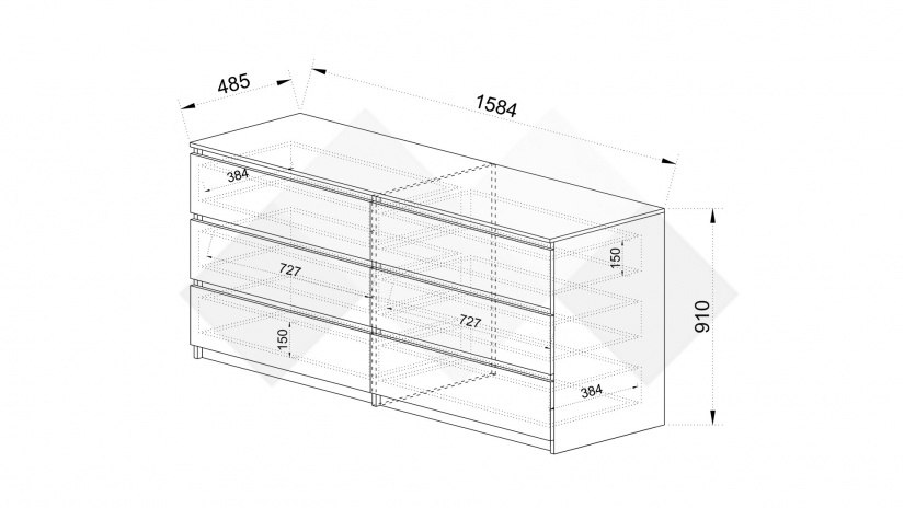 Скрин Мия сонома арвен с бял гланц - изглед 3
