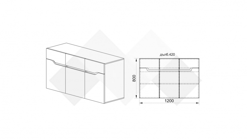 Скрин Ница бяло гладко с бяло гланц - изглед 2