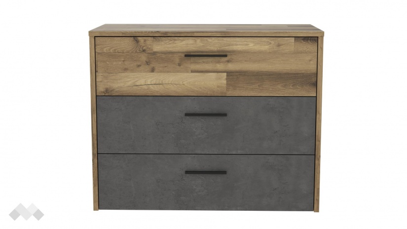 Скрин Ричиано бетон с дъб став - изглед 2 - МебелМаг Скрин Ричиано бетон с дъб став - изглед 2