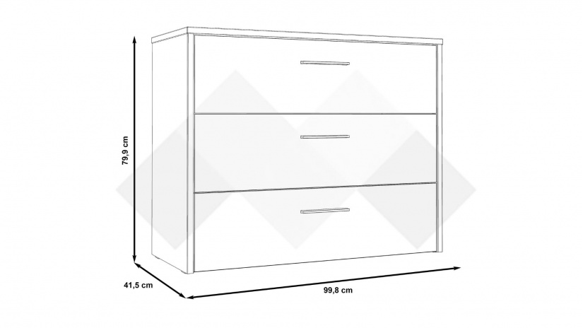 Скрин Ричиано бетон с дъб став - изглед 4 - МебелМаг Скрин Ричиано бетон с дъб став - изглед 4