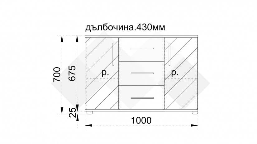 Скрин Ирина дъб суров с бяло фладер - изглед 3
