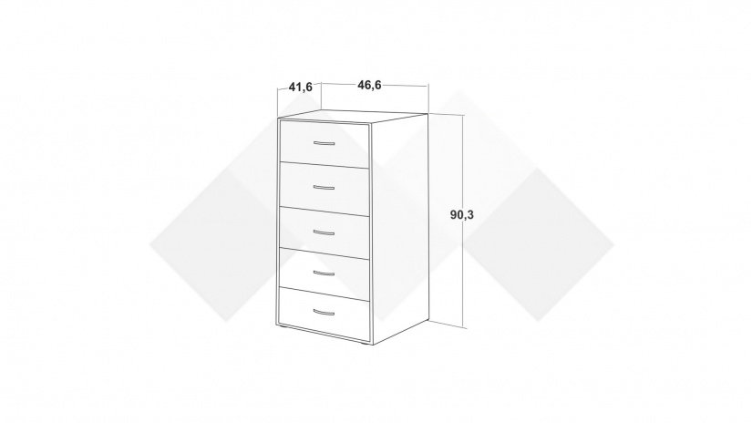 Скрин Жизел бяло гладко с дъб сонома - изглед 3 - МебелМаг Скрин Жизел бяло гладко с дъб сонома - изглед 3