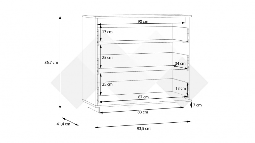 Скрин Тахо олив - изглед 7 - МебелМаг Скрин Тахо олив - изглед 7