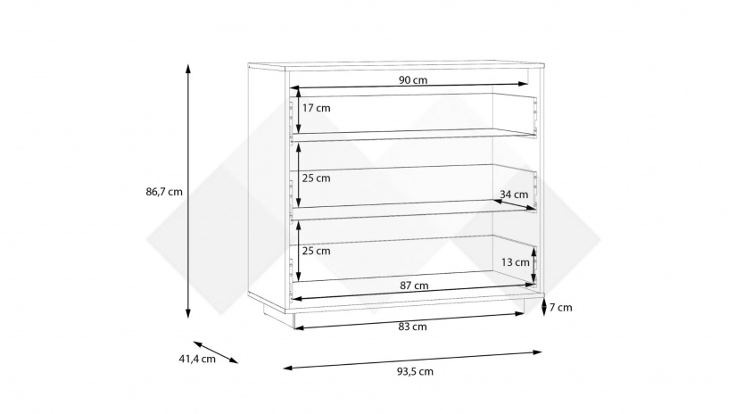 Скрин Тахо теракота - изглед 7 - МебелМаг Скрин Тахо теракота - изглед 7