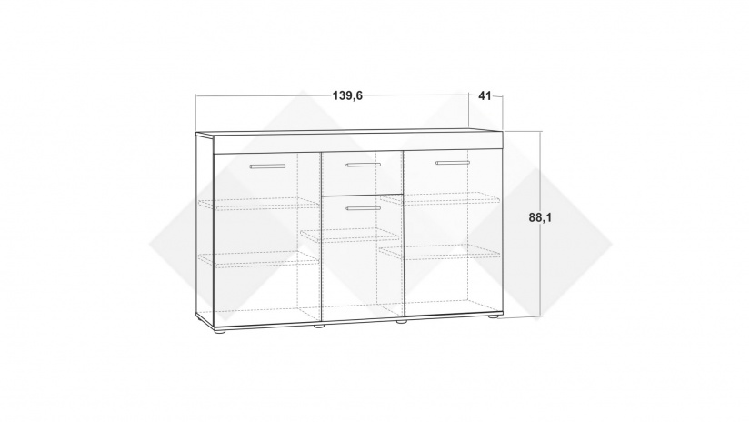 Скрин Валентин тъмен дъб с черен дъб - изглед 3