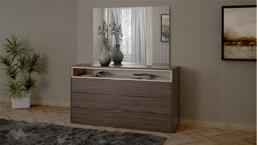 Спален комплект Барса дъб арканзас с травертин - изглед 7