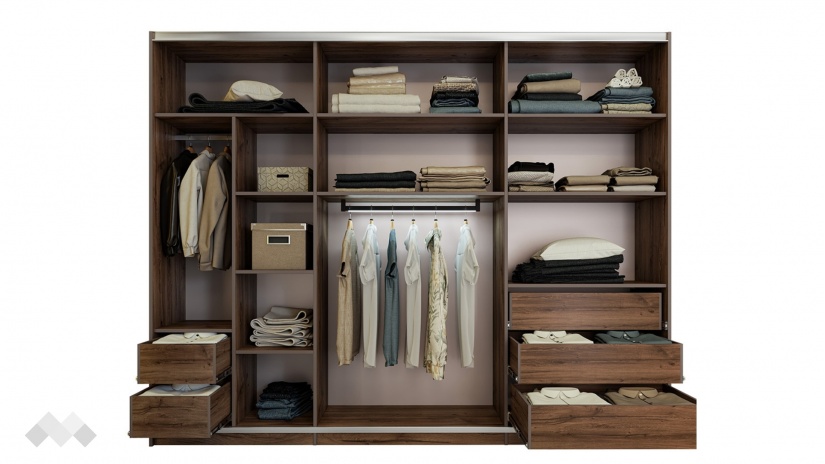 Спален комплект Калатрава кафяв дъб пиемона с лате - изглед 12 - МебелМаг Спален комплект Калатрава кафяв дъб пиемона с лате - изглед 12