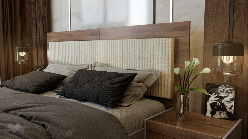 Спален комплект Калатрава кафяв дъб пиемона с лате - изглед 6 - МебелМаг Спален комплект Калатрава кафяв дъб пиемона с лате - изглед 6