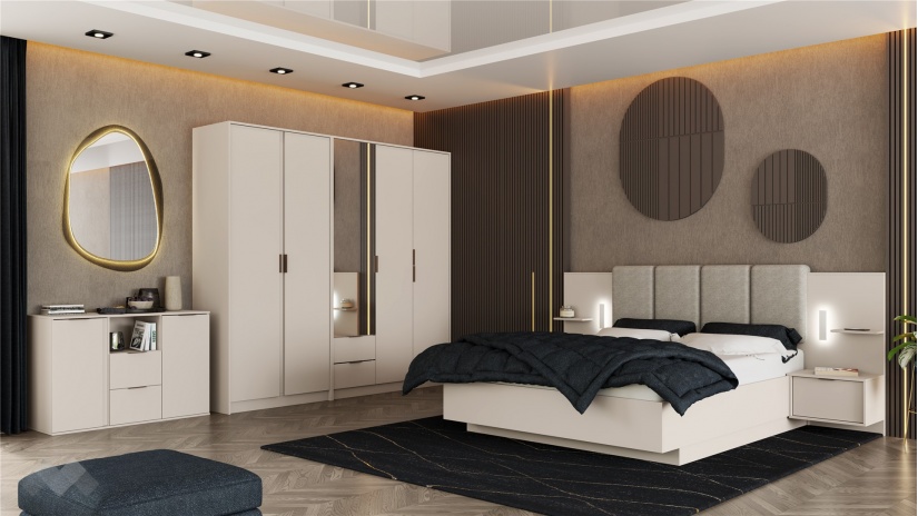 Спален комплект Кашмир К2 кашмир - изглед 1 - МебелМаг Спален комплект Кашмир К2 кашмир - изглед 1