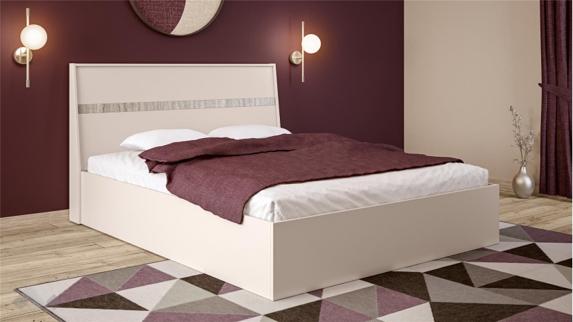 Спален комплект Керина памучно бежов с траверт - изглед 3 - МебелМаг Спален комплект Керина памучно бежов с траверт - изглед 3