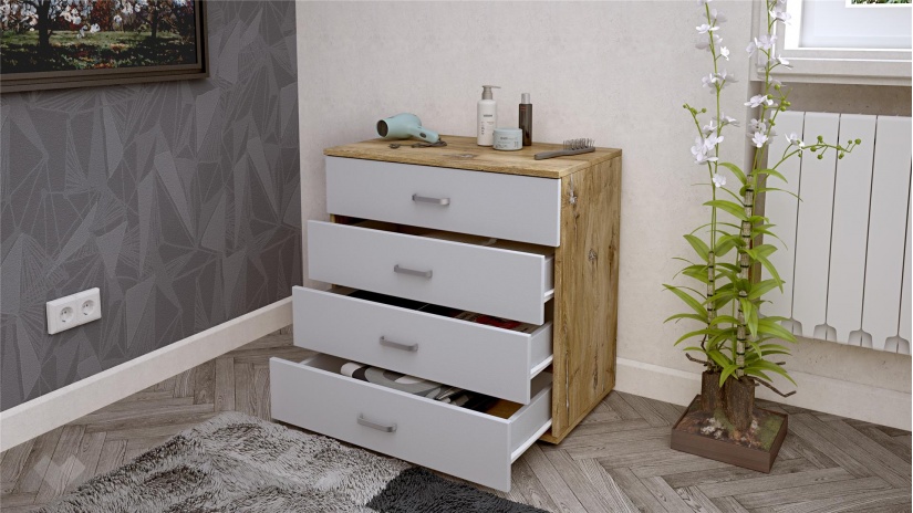 Спален комплект Селтик С3 келтски дъб със светло сиво - изглед 7 - МебелМаг Спален комплект Селтик С3 келтски дъб със светло сиво - изглед 7