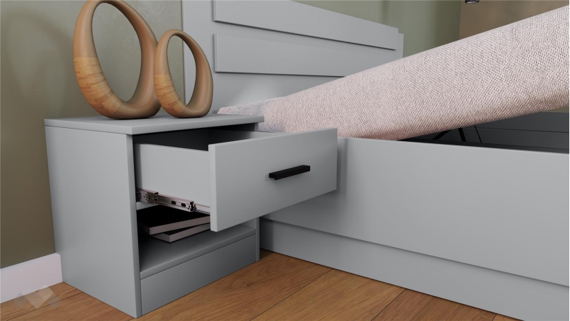 Спален комплект Скай K2 нардо сив - изглед 5 - МебелМаг Спален комплект Скай K2 нардо сив - изглед 5