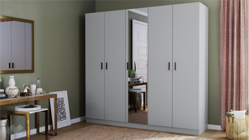 Спален комплект Скай K2 нардо сив - изглед 6 - МебелМаг Спален комплект Скай K2 нардо сив - изглед 6