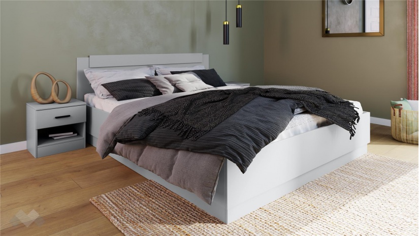 Спален комплект Скай K2 нардо сив - изглед 3 - МебелМаг Спален комплект Скай K2 нардо сив - изглед 3