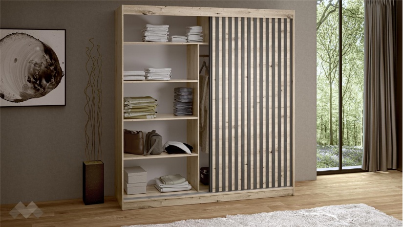 Спален комплект Верона дъб артисан - изглед 9 - МебелМаг Спален комплект Верона дъб артисан - изглед 9