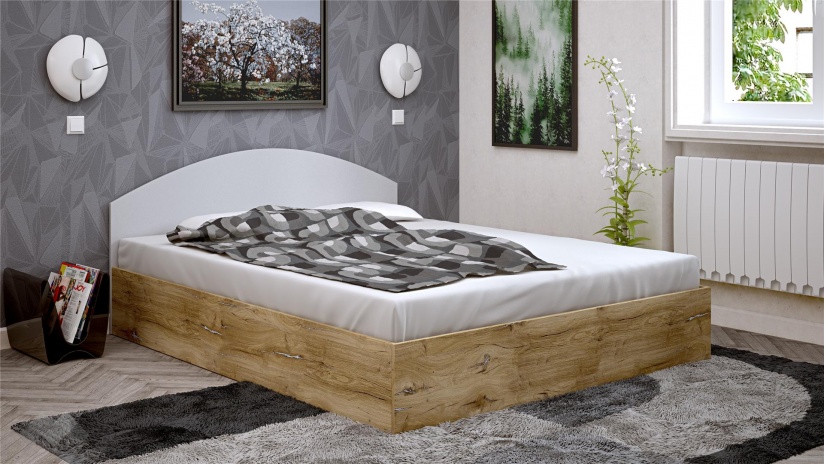 Спален комплект Селтик С1 келтски дъб със светло сиво - изглед 3 - МебелМаг Спален комплект Селтик С1 келтски дъб със светло сиво - изглед 3