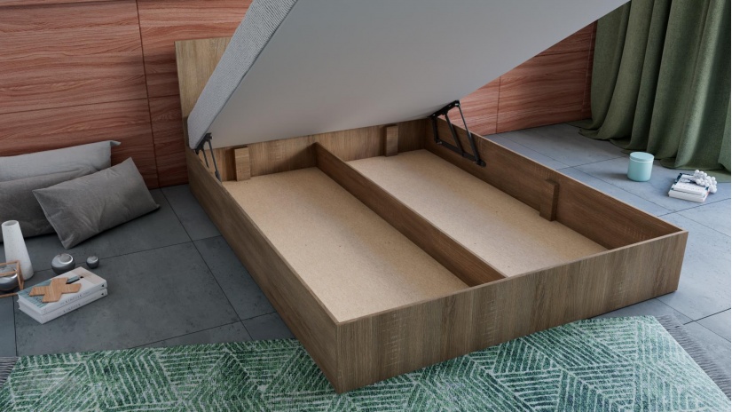 Спалня 144/190 Арго с включен матрак Бонел 144/190 дъб сонома - изглед 2