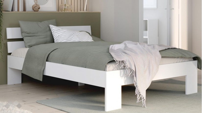 Спалня 140/200 Дирфилд с включен матрак Бонел 140/200 бял - изглед 1