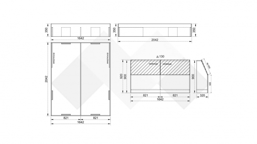 Спалня с ракла 160/200 Ирина с включен матрак Бонел 160/200 дъб суров с бяло фладер - изглед 4 - МебелМаг Спалня с ракла 160/200 Ирина с включен матрак Бонел 160/200 дъб суров с бяло фладер - изглед 4