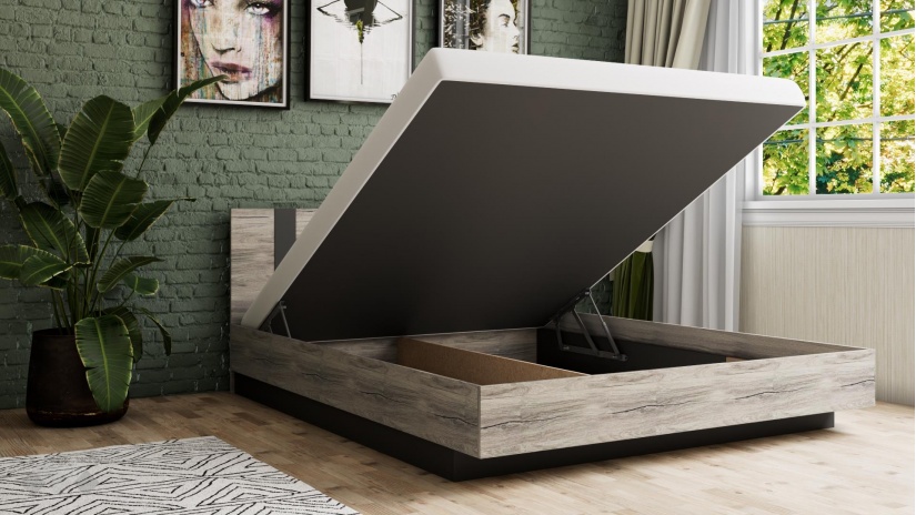 Спалня 160/200 Оптима с включен матрак Бонел 160/200 малта с антрацит - изглед 2