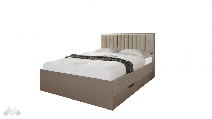 Спалня 160/200 Зак мока с лате - изглед 5 - МебелМаг Спалня 160/200 Зак мока с лате - изглед 5