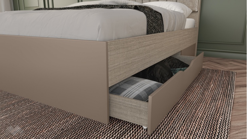 Спалня 160/200 Зак мока с лате - изглед 3 - МебелМаг Спалня 160/200 Зак мока с лате - изглед 3