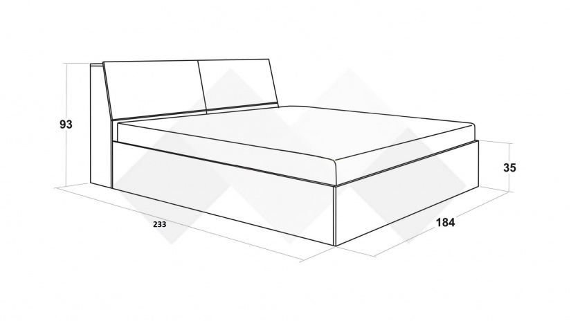 Спалня с ракла 180/200 Спирит с включен матрак Бонел 180/200 малта с антрацит - изглед 4 - МебелМаг Спалня с ракла 180/200 Спирит с включен матрак Бонел 180/200 малта с антрацит - изглед 4