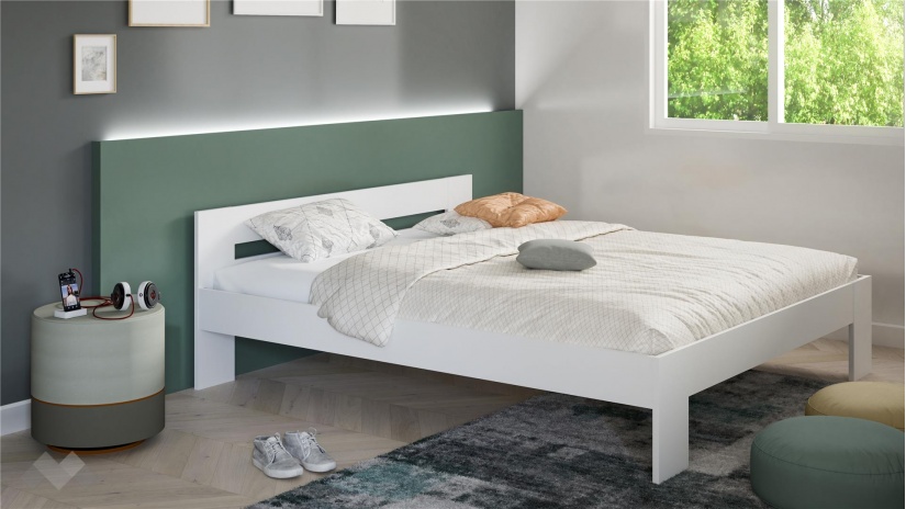 Спалня 180/200 Виндук с включен матрак Бонел 180/200 бял - изглед 1